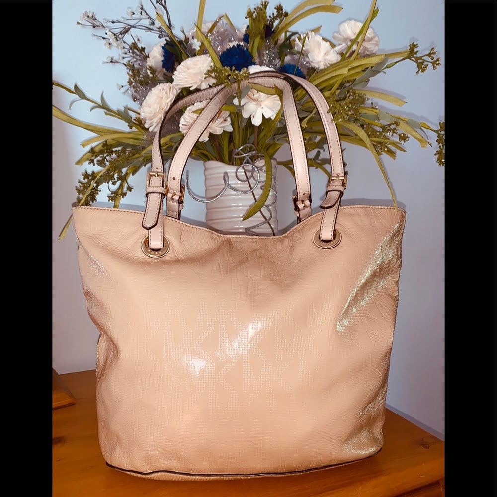 Michael Kors Jet Set Embossed Patent Leather Tote